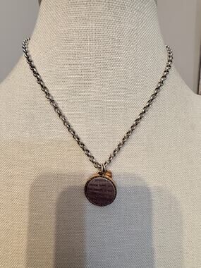 Vintage Inspirational Word Charm Necklace 16”